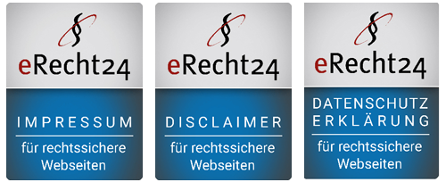 eRecht24 Vertrauenssigel für rechtssichere Websites